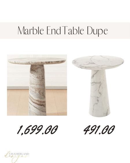 Look for Less 
Marble end table Dupe #dupe #lookforless

#LTKSale #LTKsalealert #LTKhome