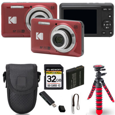 Kodak PIXPRO FZ55 Digital Camera (Red) +Spider Tripod + Case -32GB Kit  | eBay | eBay US