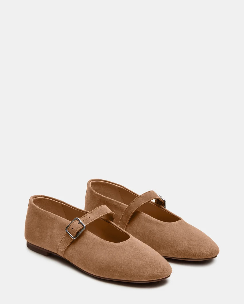 DREAMING Taupe Suede Mary Jane | Women's Flats | Steve Madden (US)