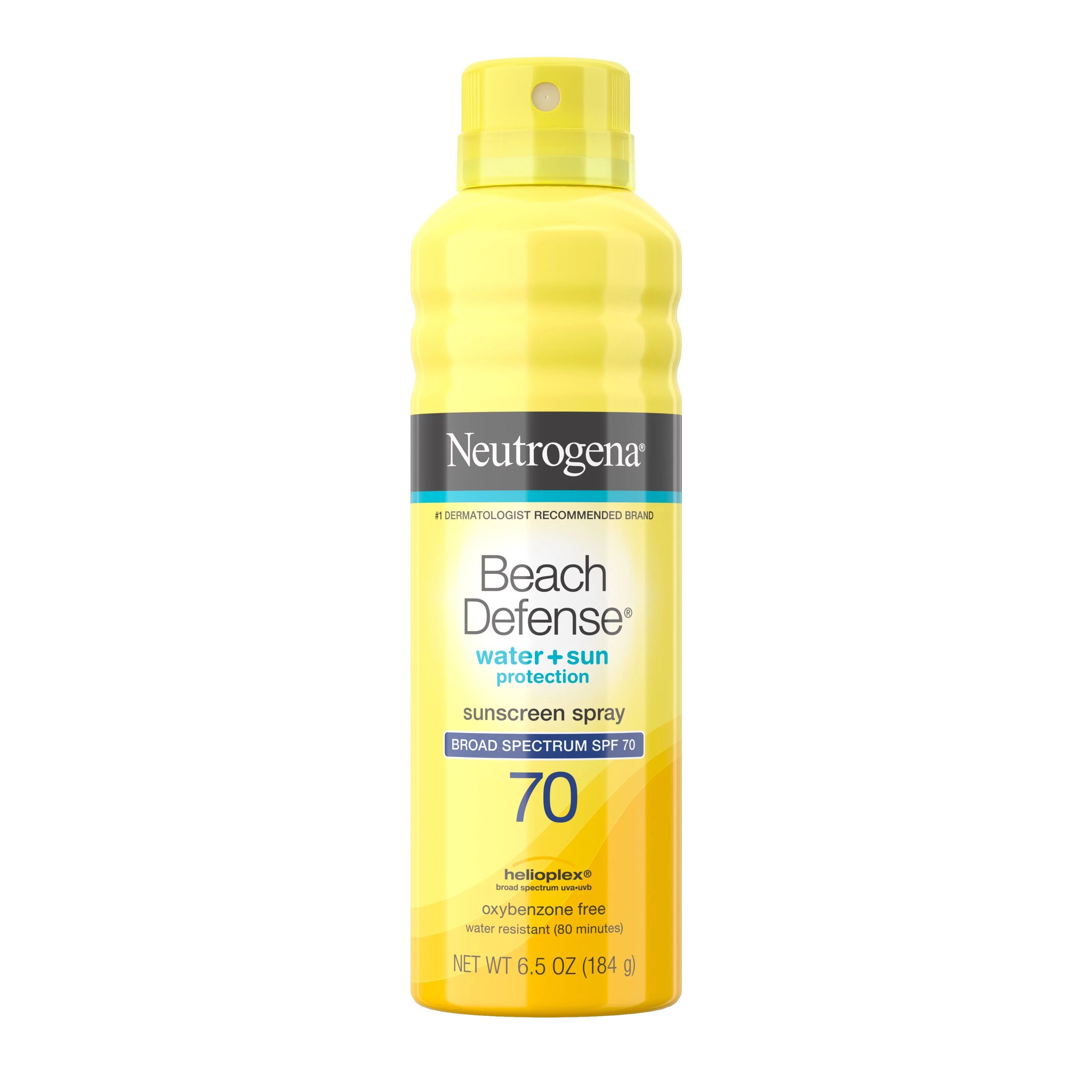 Neutrogena Beach Defense Oil-Free Body Sunscreen Spray, SPF 70, 6.5 oz | Walmart (US)