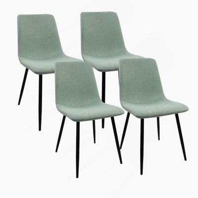 5-Piece Round Dining Table Set, Dining Table With 4 Upholstered Chairs | Wayfair North America