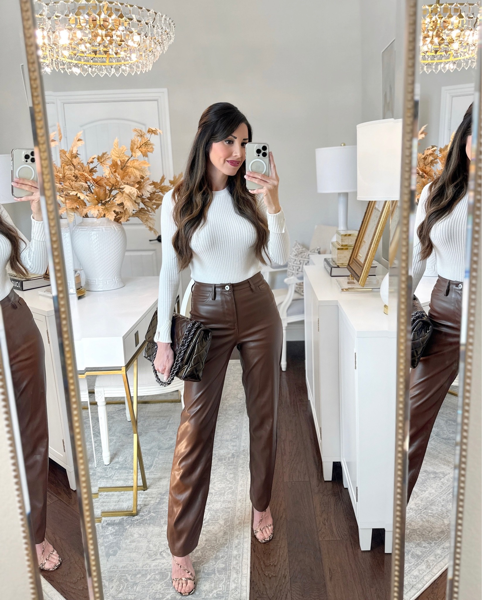 Best faux leather pants under $20! Ribbed bodysuit is also from @Walmart 👌 check in store if your size isn’t available online! Wearing size 1 in pants (I’m a 0/25waist) and XS in bodysuit. #walmartpartner #walmartfashion #walmart 

Brown Leather pants affordable fall style fall outfit ideas white bodysuit with long sleeves thanksgiving outfit fall date night holiday party scoop time and tru Sofia no boundaries 

#LTKunder50 #LTKsalealert #LTKstyletip