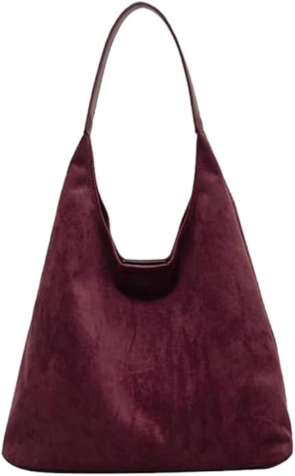 Suede Bag for Women Suede Hobo Bags Suedes Tote Bag Suedes Handbag Shoulder Bag | Amazon (US)
