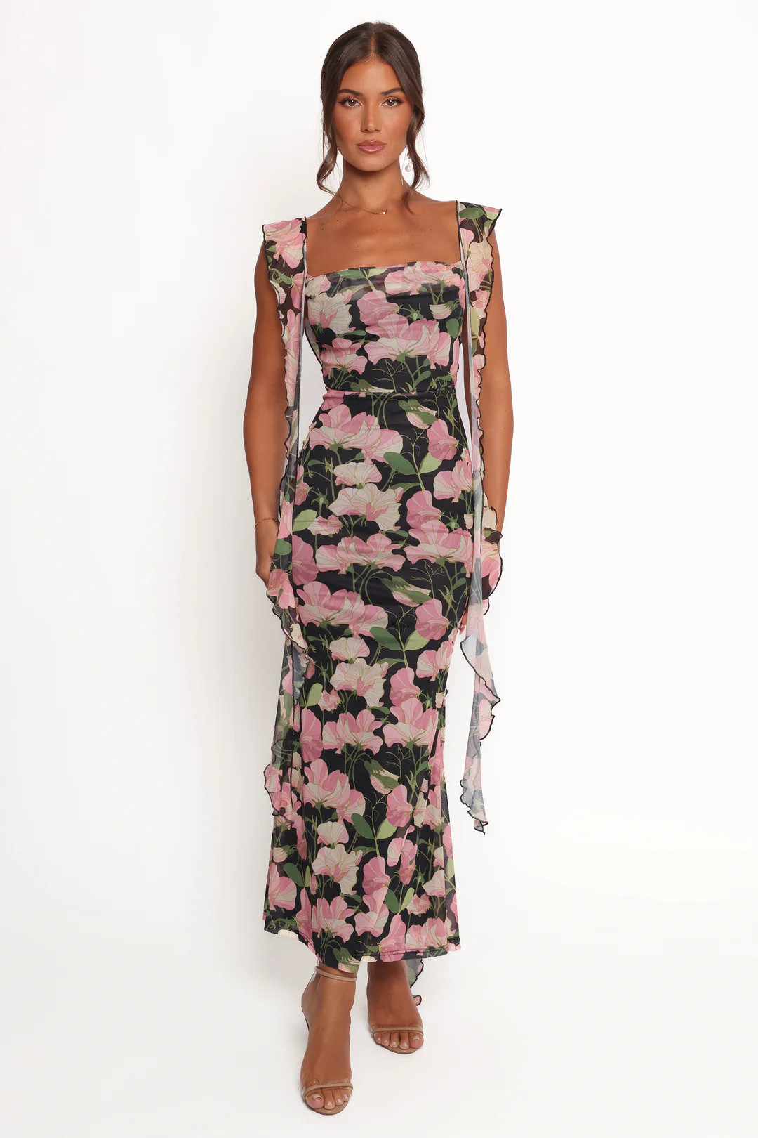 Chiara Maxi Dress - Black Floral | Petal & Pup (US)