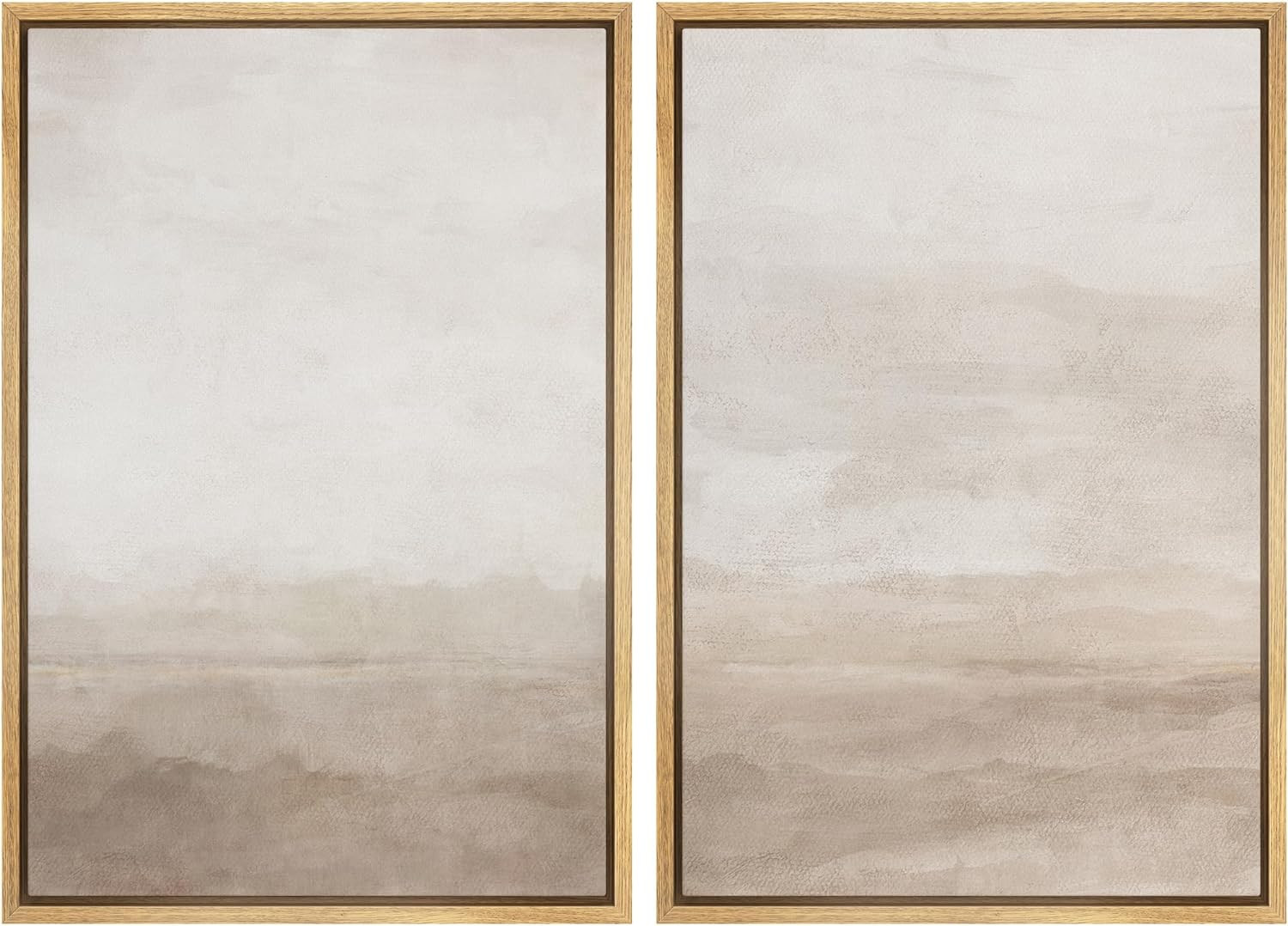 IDEA4WALL Framed Canvas Print Wall Art Set Gentle Hills and Soft Grey Digital Art Mid-Century Mod... | Walmart (US)