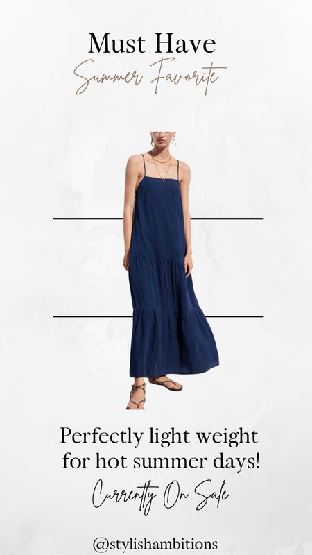 Summer dress summer maxi dress chambray dress, spaghetti strap dress, denim dress 

#LTKunder50 #LTKFind