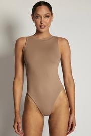 Jordyn Tank Sleeveless Bodysuit - Latte | MESHKI US