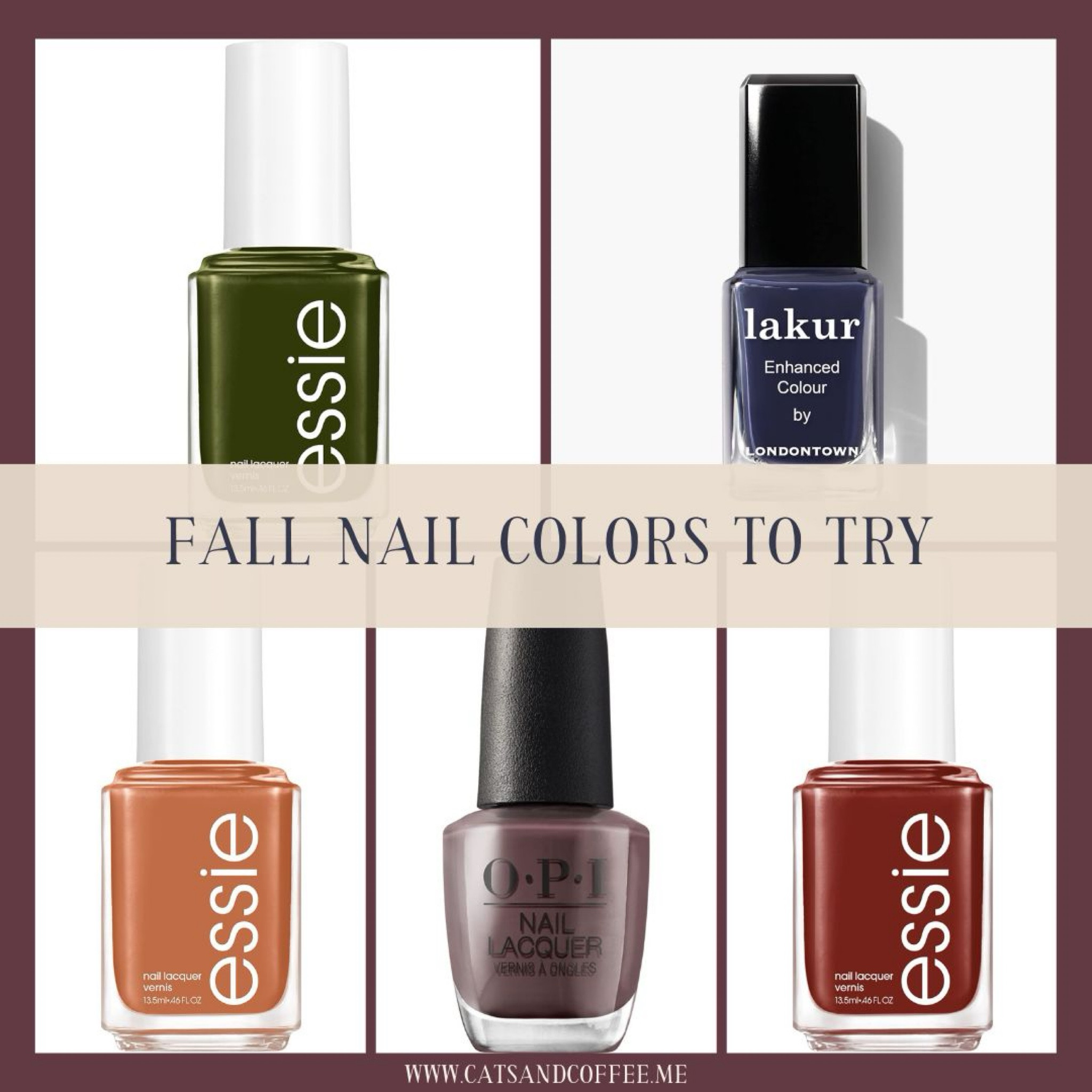 Fall nail colors to try from OPI, Essie, & Lakur by Londontown 🍂 autumn inspired nail polishes for your next manicure!


#LTKStyleTip #LTKBeauty #LTKSeasonal