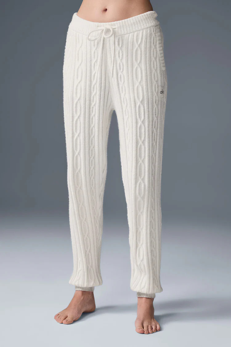 Cable Knit Winter Bliss Pant - Ivory | Alo Yoga (US)