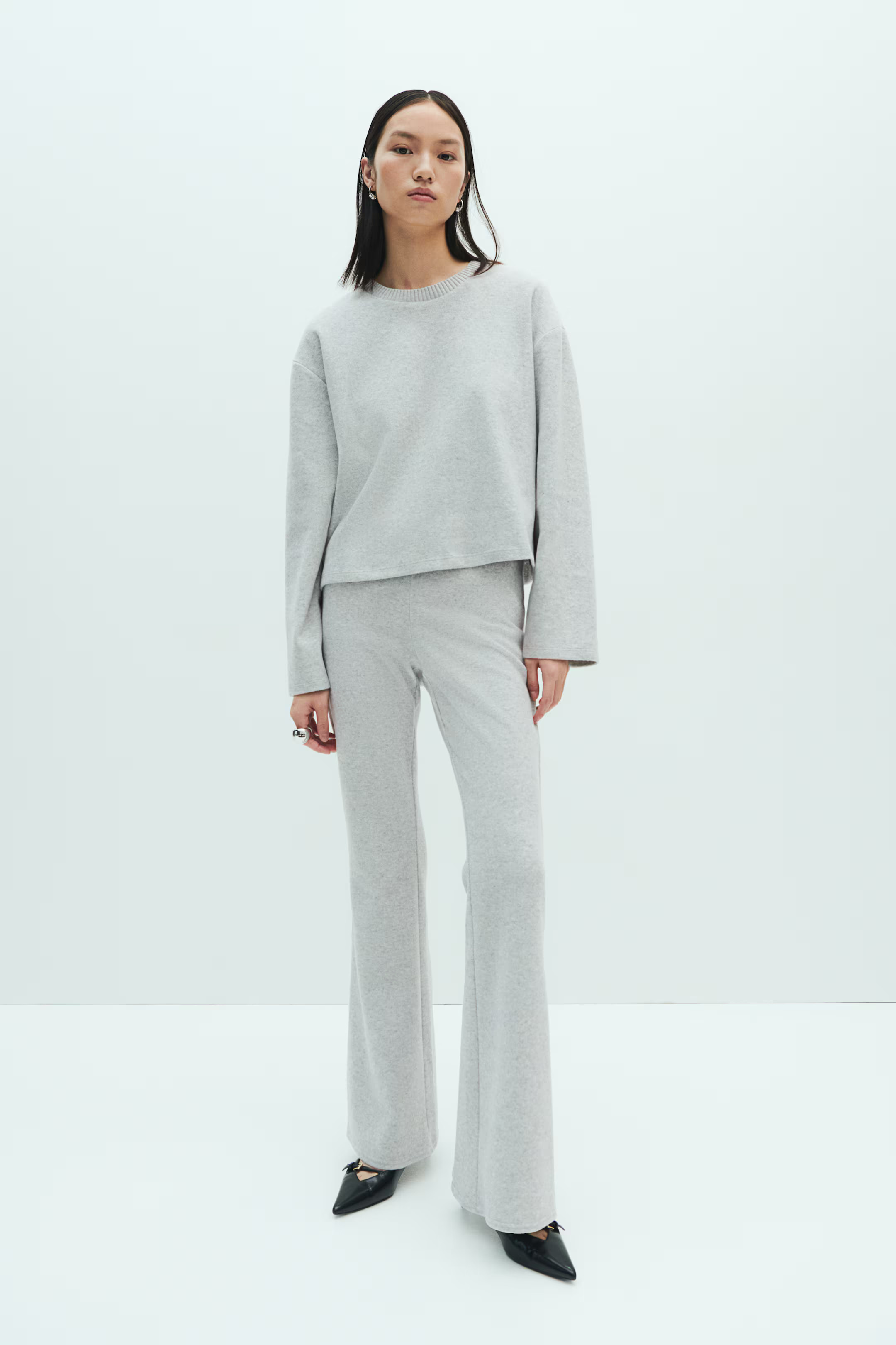 Fine-Knit Sweater - Light gray melange - Ladies | H&M US | H&M (US + CA)