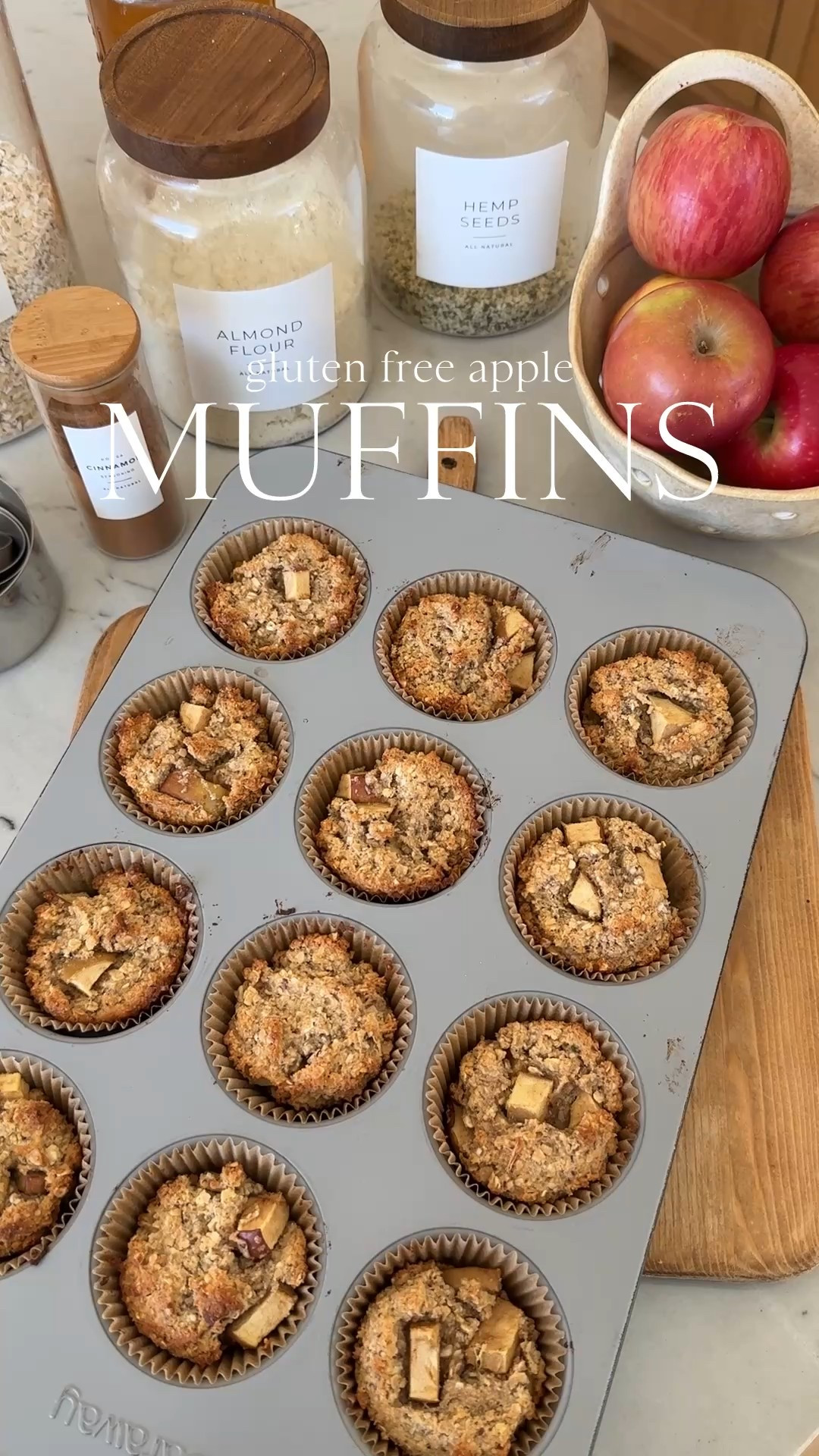 FALL \ gf apple cinnamon muffins!!🍎🍏 Recipe here👇🏻
1 1/4 cup almond flour
1 1/4 cup gluten free oatmeal
2 Tablespoons ground flaxseed
2 Tablespoons hemp seeds
1 teaspoon cinnamon
½ teaspoon sea salt
2 eggs
1/4 cup local raw honey
2 Tablespoon melted butter
1 teaspoon vanilla
1 cup diced apples (fuji or pink lady)
Bake at 350 degrees for 25 min! Enjoy!

#LTKSeasonal #LTKHome