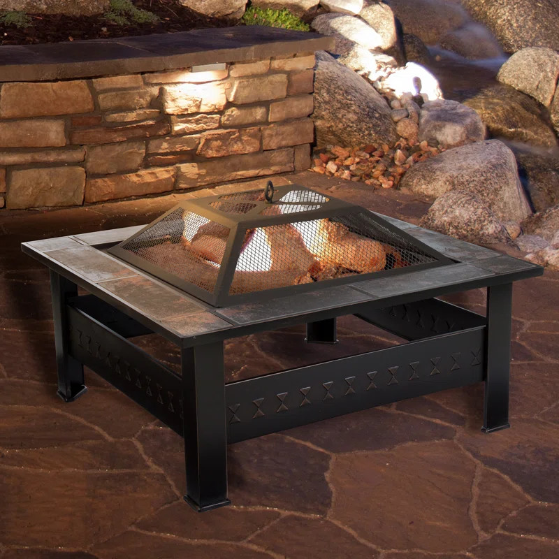 Jain Steel Wood Burning Fire Pit Table | Wayfair North America