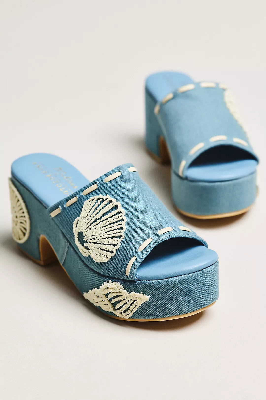 Matisse Exclusive Embroidered Platform Heeled Sandals | Anthropologie (US)