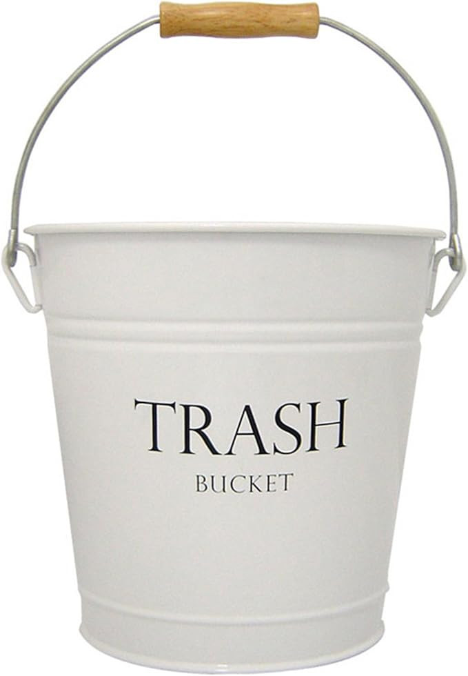 iDesign 863 Pail Metal Wastebasket Trash Garbage Can for Bathroom, Bedroom, Home Office, Kitchen,... | Amazon (US)