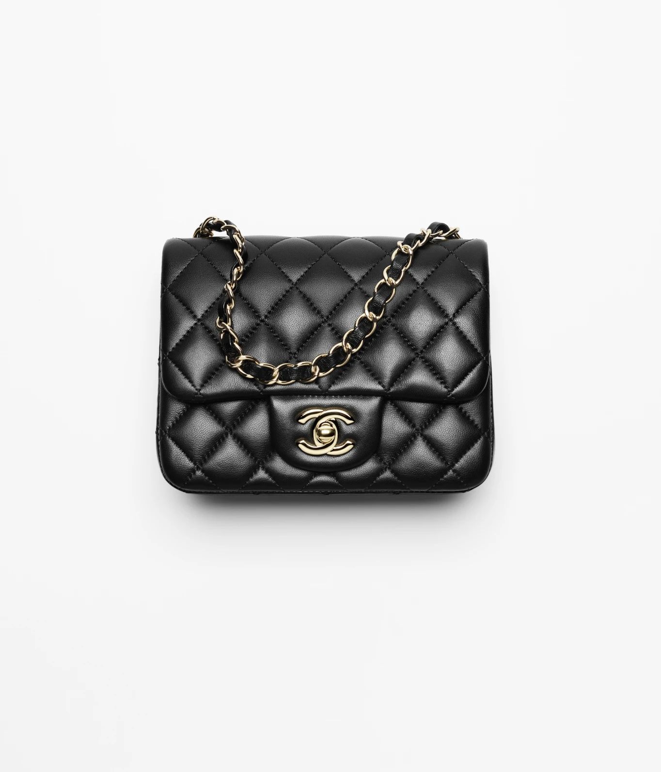 Mini Flap Bag

            
		Lambskin & Gold-Tone Metal
	
		Black | Chanel, Inc. (US)