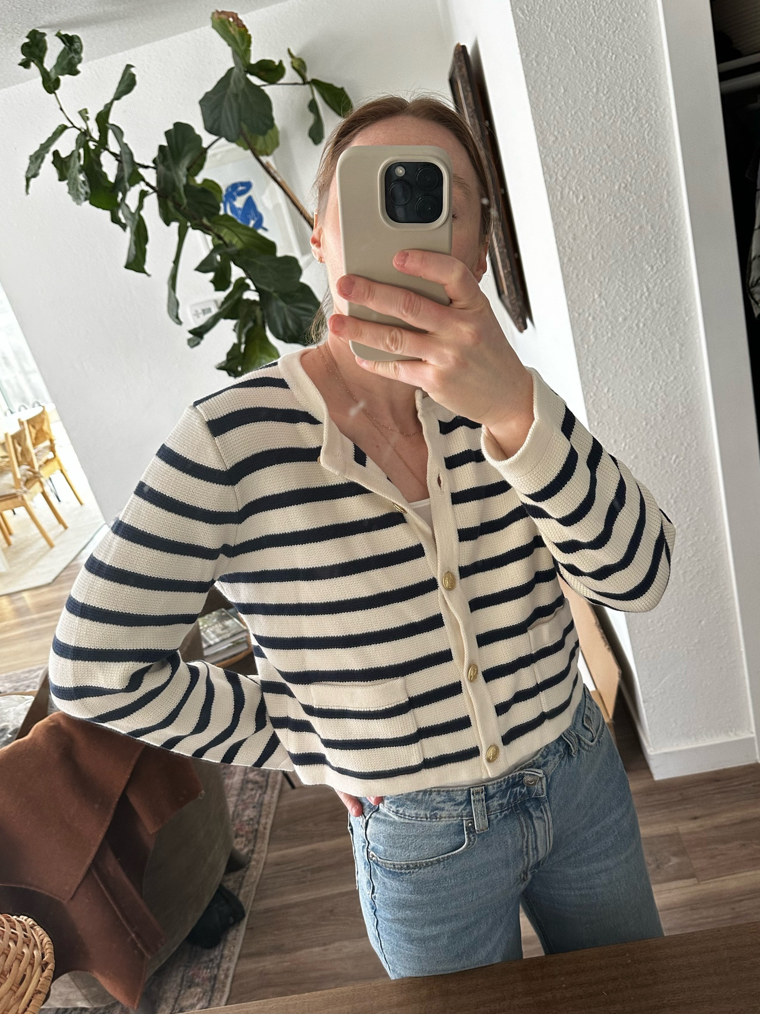 Excited about cropped lady jackets for spring. Love this striped cardigan style from J.Crew. Wearing a small. 

#LTKSeasonal #LTKstyletip #LTKfit