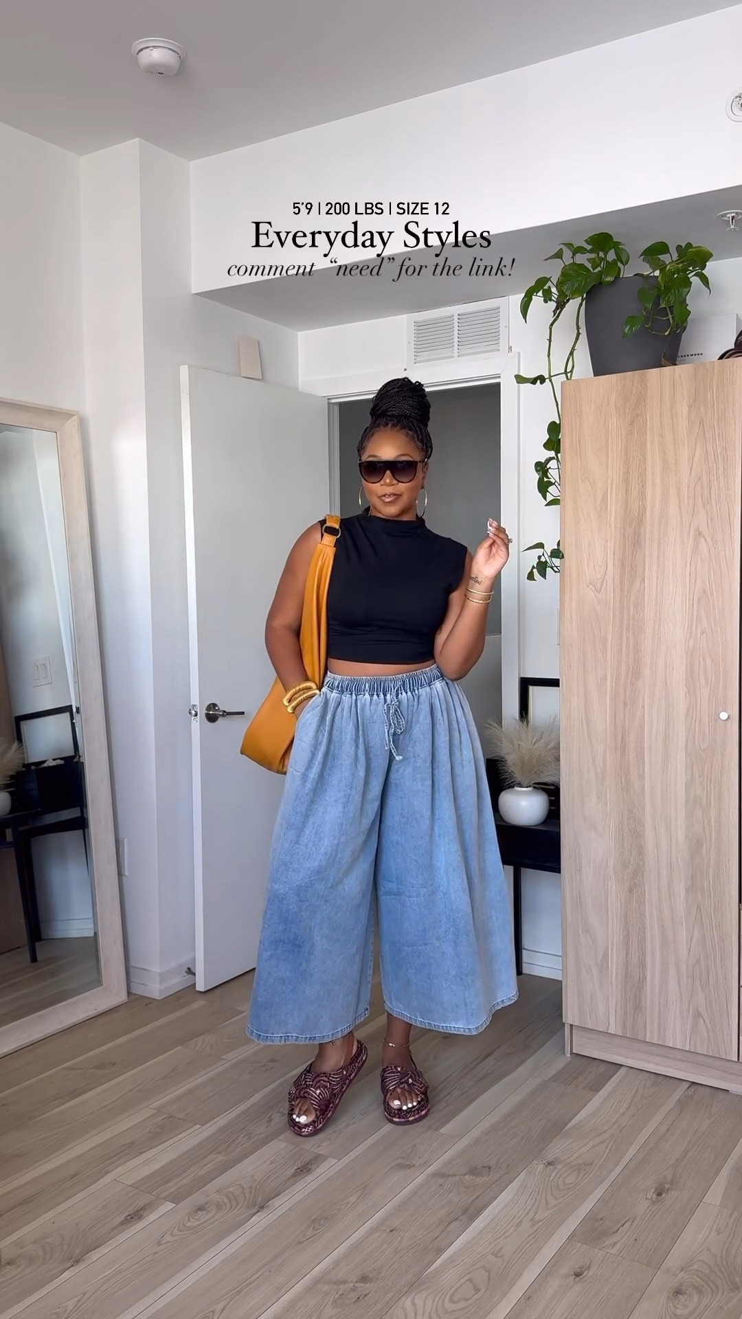 in love with these jeans! They are so soft and flowy 🥰🫶🏽 perfect for everyday wear too! I am 5’9 + 200 lbs wearing a medium top and medium pants! ✨ The bag is Carla rockmore!

#LTKmidsize #LTKfindsunder100 #LTKstyletip