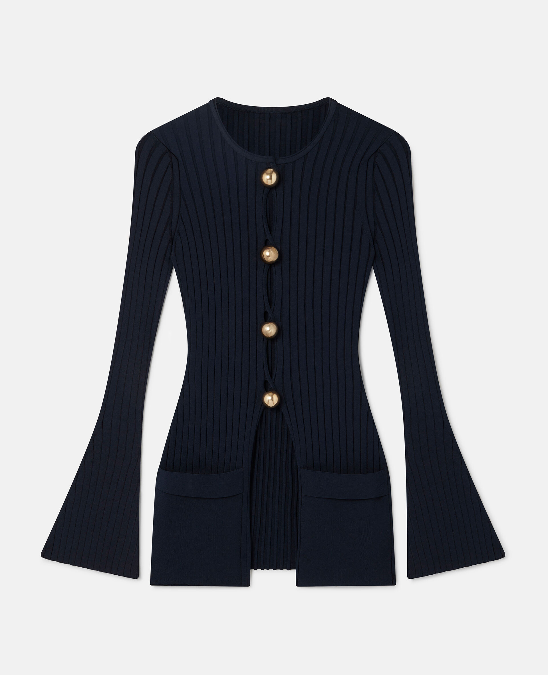 Ribbed Long Sleeve Cardigan | Stella McCartney US