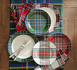 Stewart Plaid Stoneware Dinnerware Collection | Pottery Barn (US)
