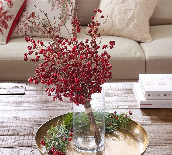 Faux Wild Twig &amp; Red Berry Bundle | Pottery Barn (US)