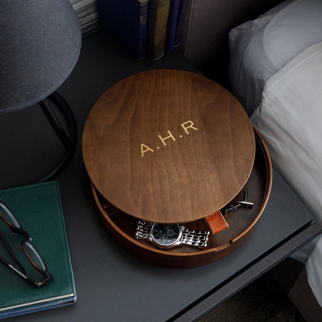 Personalised Gift For Him, Monogram Jewellery Box for Men, Personalized Initials Box, Anniversary... | Etsy (US)