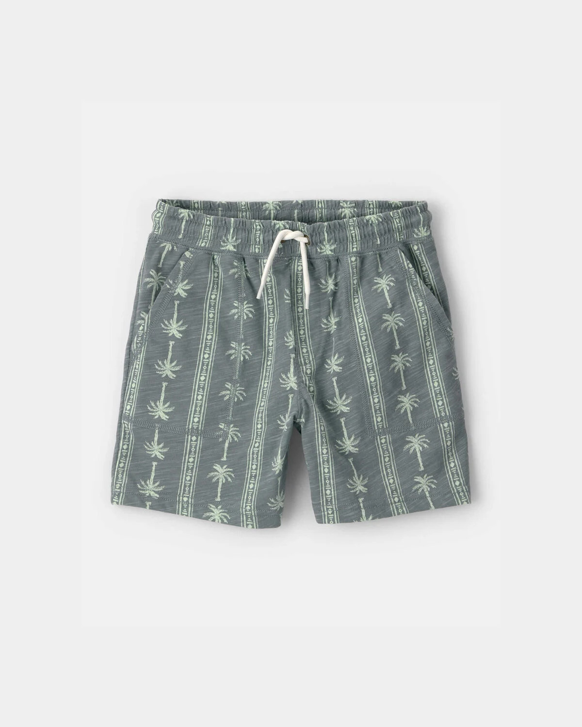 Boys Palm Tree Knit Shorts - Grey/Green | Carter's Inc