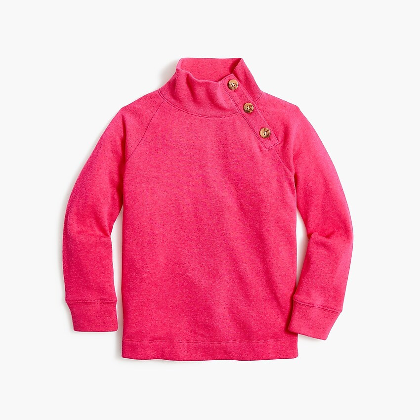 Girls' button-neck tunic sweatshirt | J.Crew Factory