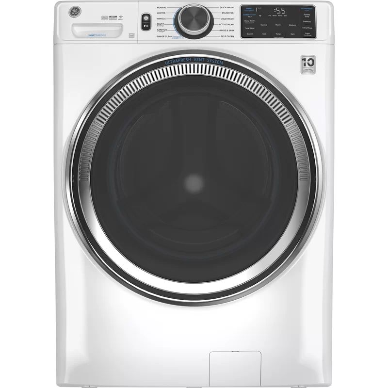 Smart Laundry Appliances GE Appliances 4.8 Cubic Feet Cu. Ft. High Efficiency Smart Front Load Wa... | Wayfair North America