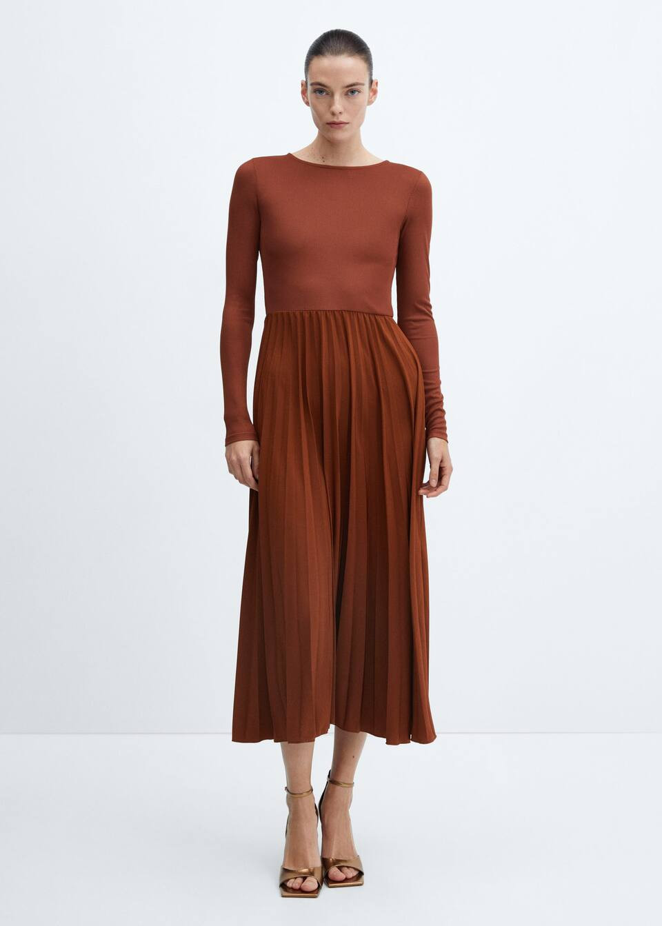Pleated hem dress -  Women | Mango USA | MANGO (US)