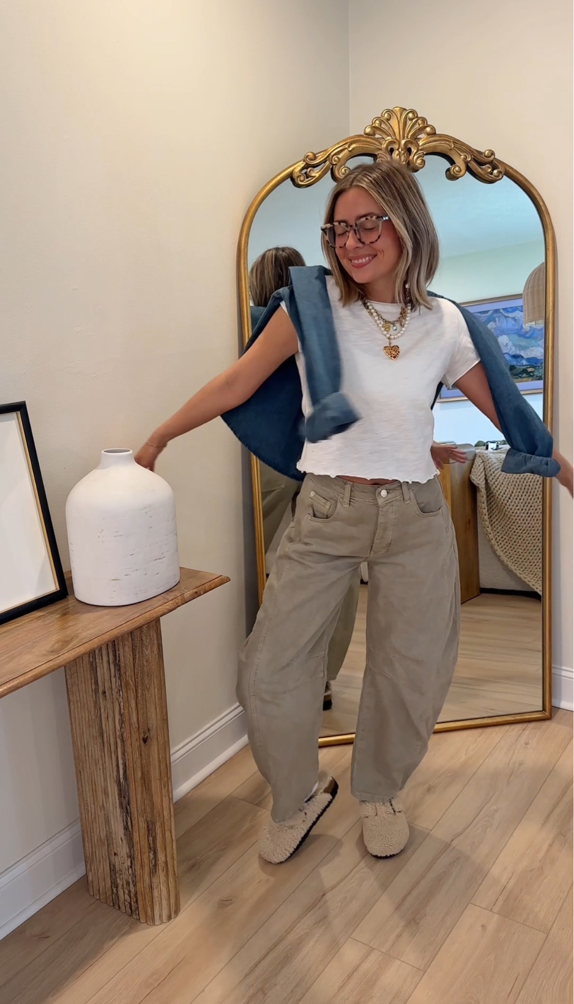 Styling recent Amazon finds pt 6. I’m wearing size small in the baby tee. These are slightly cropped so keep that in mind. Medium in the denim button up and 24 in the jeans which is true to size for me. 

#LTKfindsunder50 #LTKSeasonal #LTKstyletip