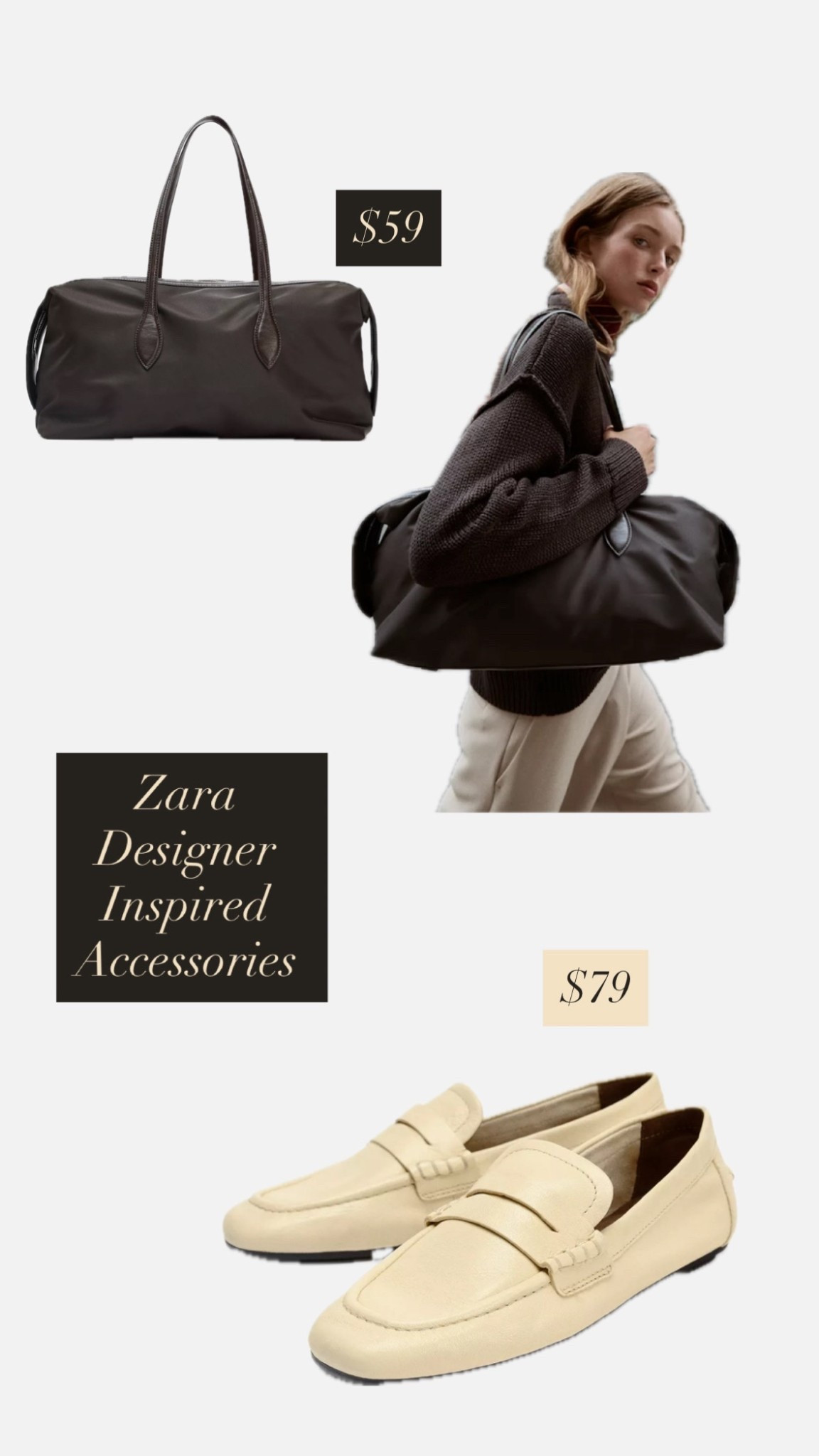 Zara designer accessories under $100 — daily edit cover from Found by Em