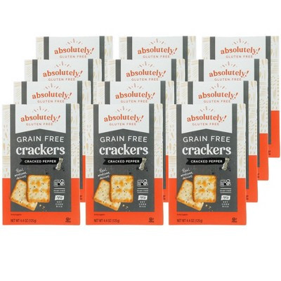 Absolutely Gluten Free Cracked Pepper Crackers - Case of 12/4.4 oz | Target