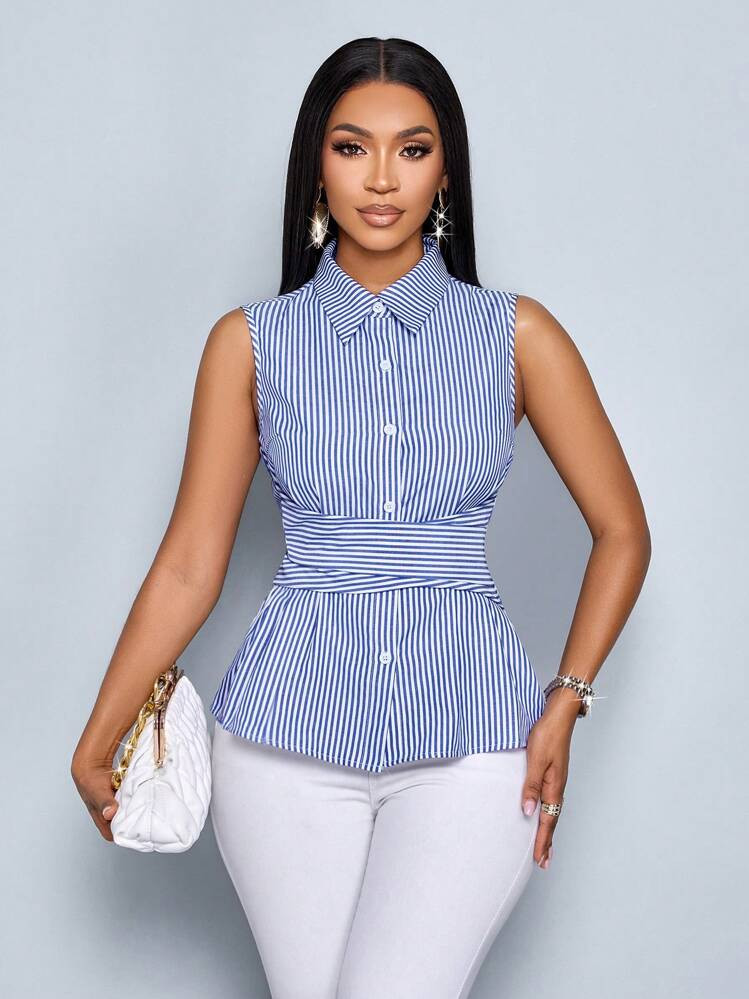 Elegant Crisscross Sleeveless Top | SHEIN USA | SHEIN