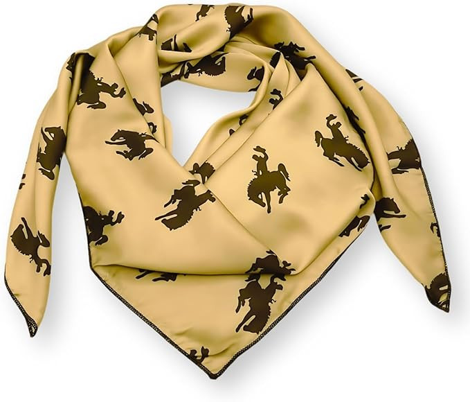 Western Cowboy Bandana Square Silky Wild Rags Bronco Pattern Tribal Scarves for Men & Women | Amazon (US)