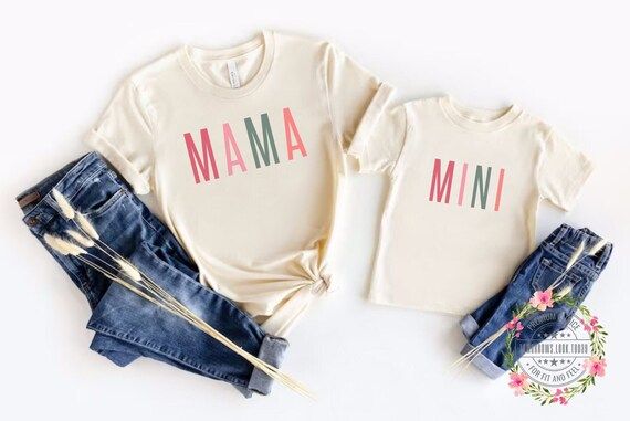 Mama Mini Shirt Mama Mini Matching Set Mama T Shirt Baby | Etsy | Etsy (US)