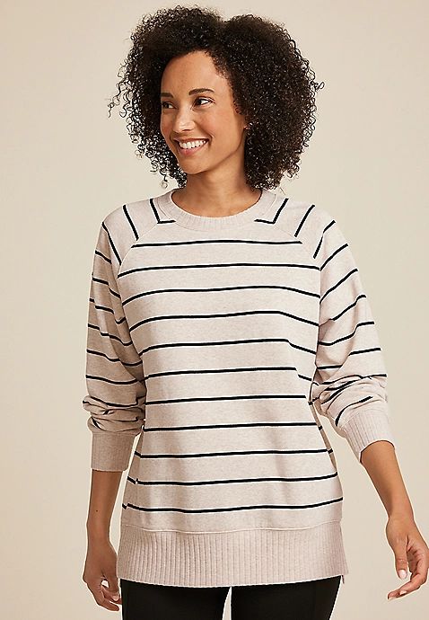 Willowsoft Striped Sweatshirt | Maurices