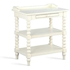 Bowery Hill Traditional Antique White Wood Nightstand in White | Amazon (US)
