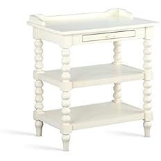 Bowery Hill Traditional Antique White Wood Nightstand in White | Amazon (US)
