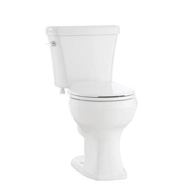 Project Source Danville White Round Chair Height 2-Piece WaterSense Toilet 12-in Rough-In Size (A... | Lowe's