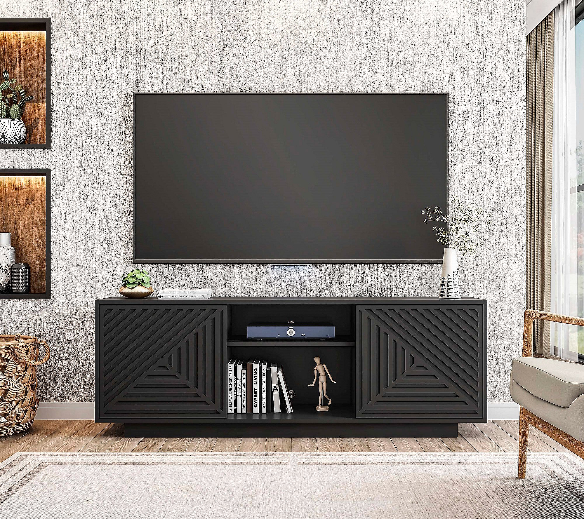 Techni Mobili Modern TV Stand for TV's Up to 70 | QVC