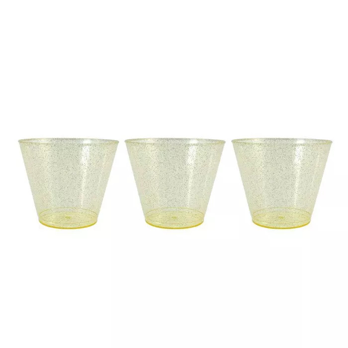 20ct Plastic Stemless Wine Glasses Gold - Spritz™ | Target