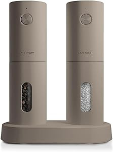 LARS NYSØM Electric Salt and Pepper Grinder Set I Automatic Salt and Pepper Mills with Adjustabl... | Amazon (US)
