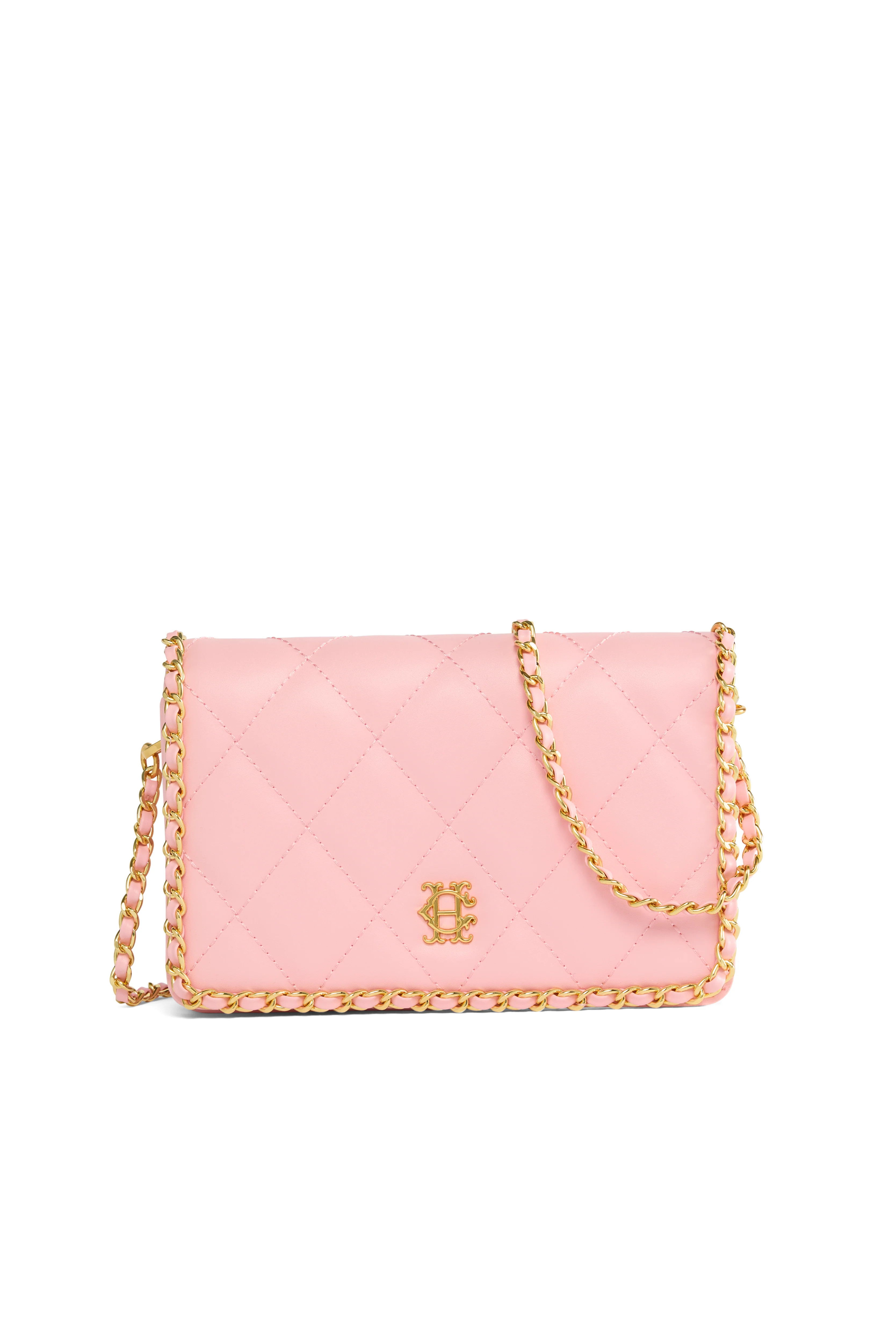 Quilted Chain Crossbody Bag (Peony) | Holland Cooper