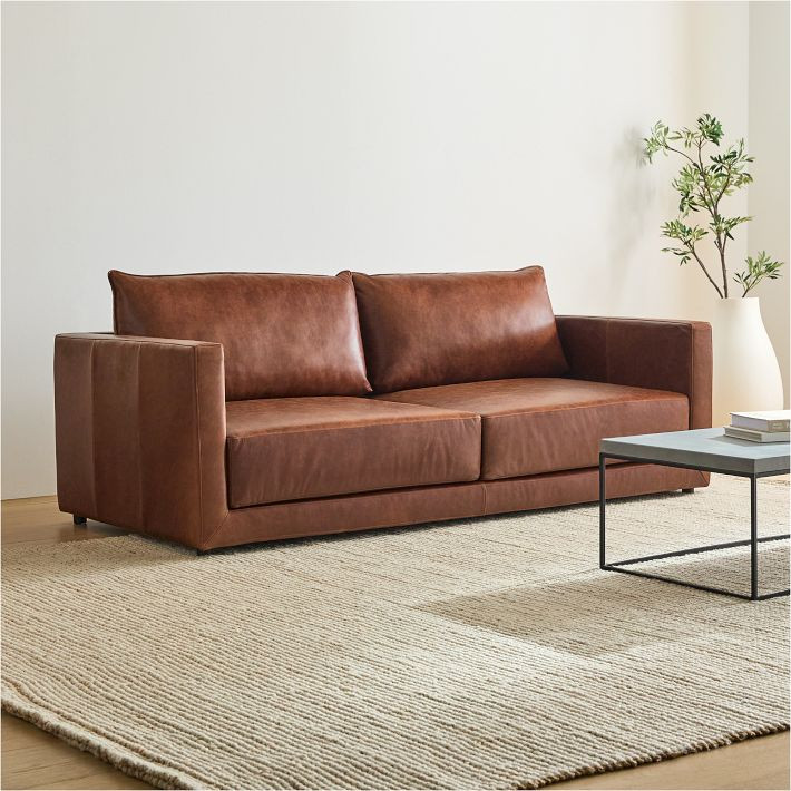 Melbourne Leather Sofa (76"–96") | West Elm (US)
