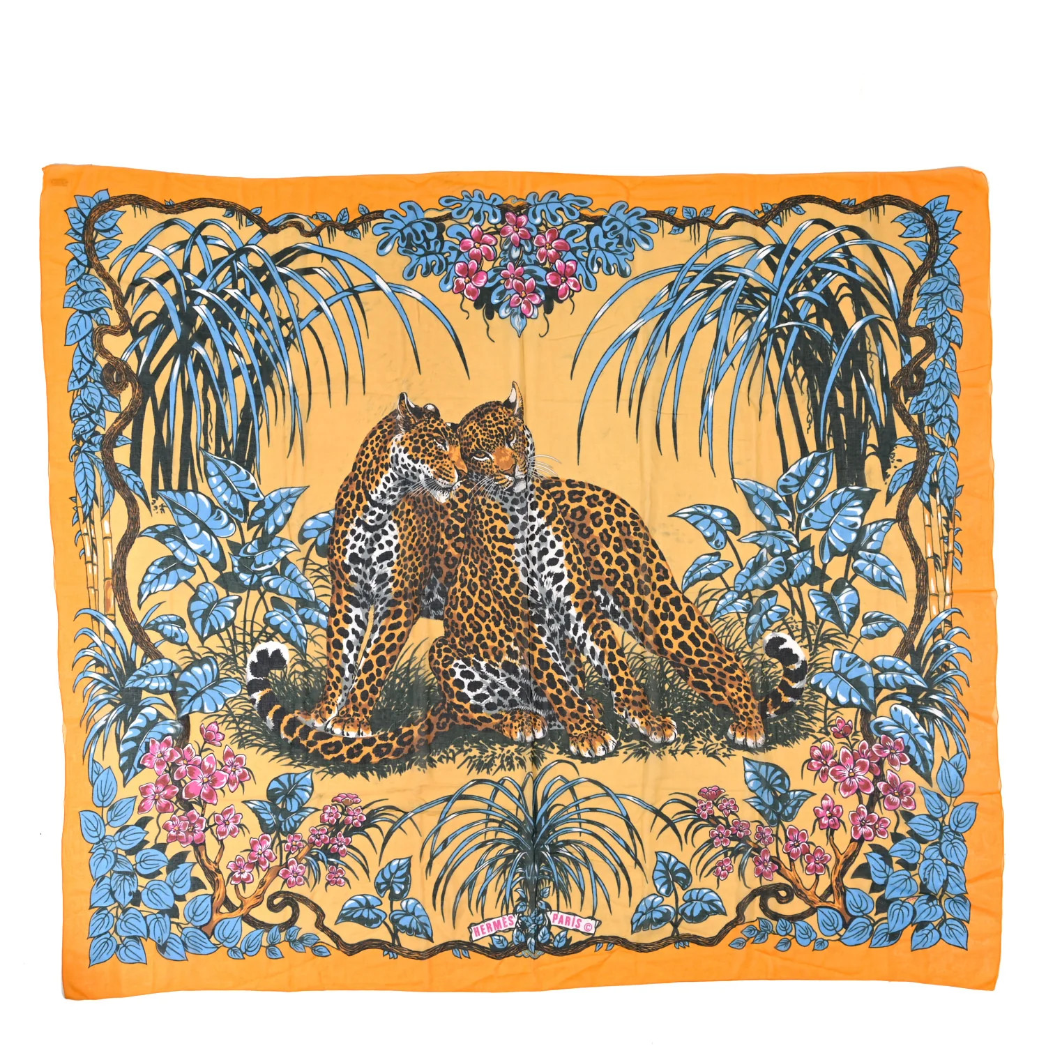 Hermes Silk Jungle Love Rainbow Shawl | FASHIONPHILE (US)