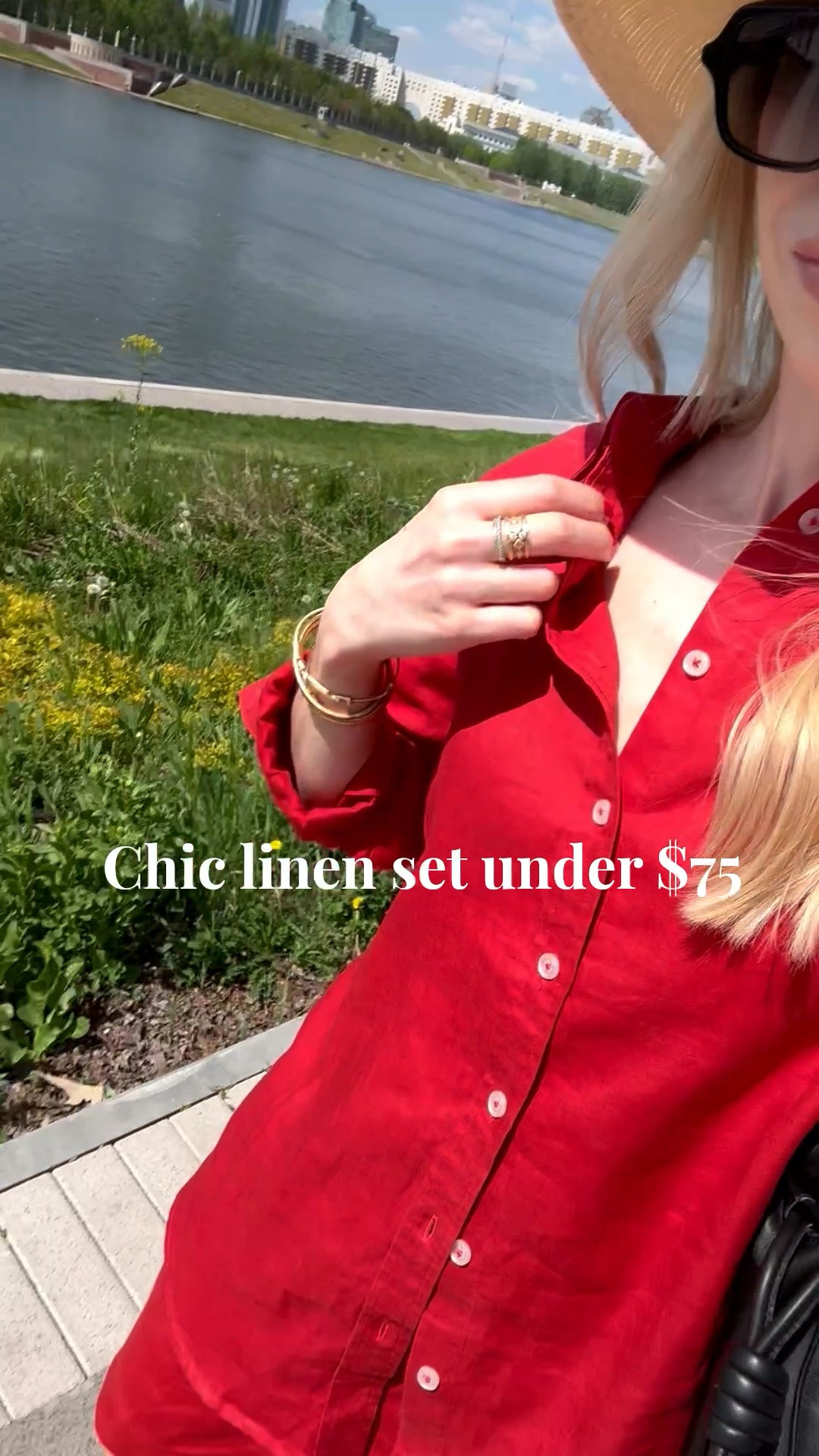 Chic linen set from @Quince under $75 - wear this anywhere and everywhere all summer! The chile red is going to sell out to grab it now 💨

#LTKSeasonal #LTKTravel #LTKSaleAlert
