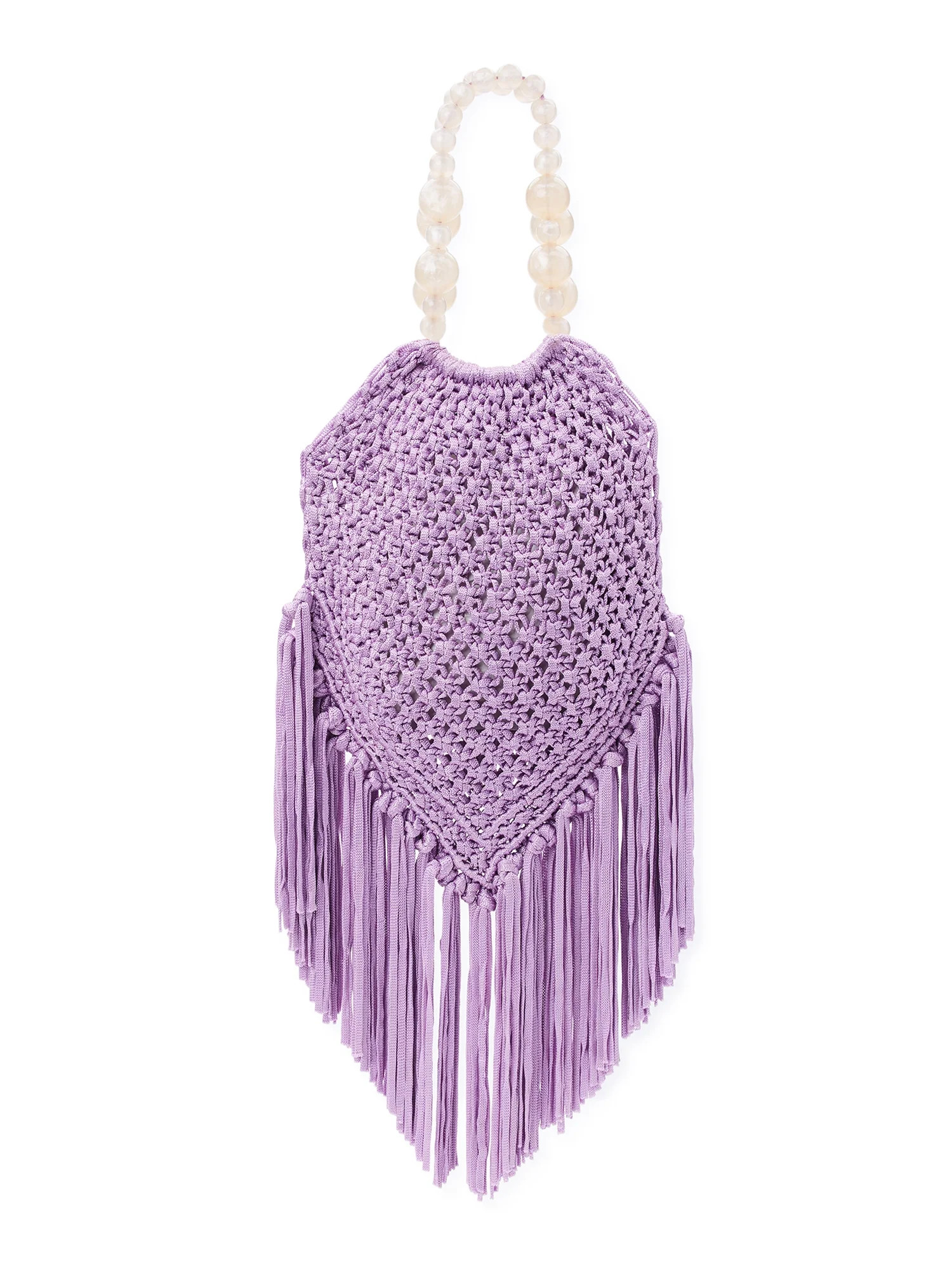 No Boundaries Women's Festival Fringe Tote Handbag, Lavender Sunrise | Walmart (US)