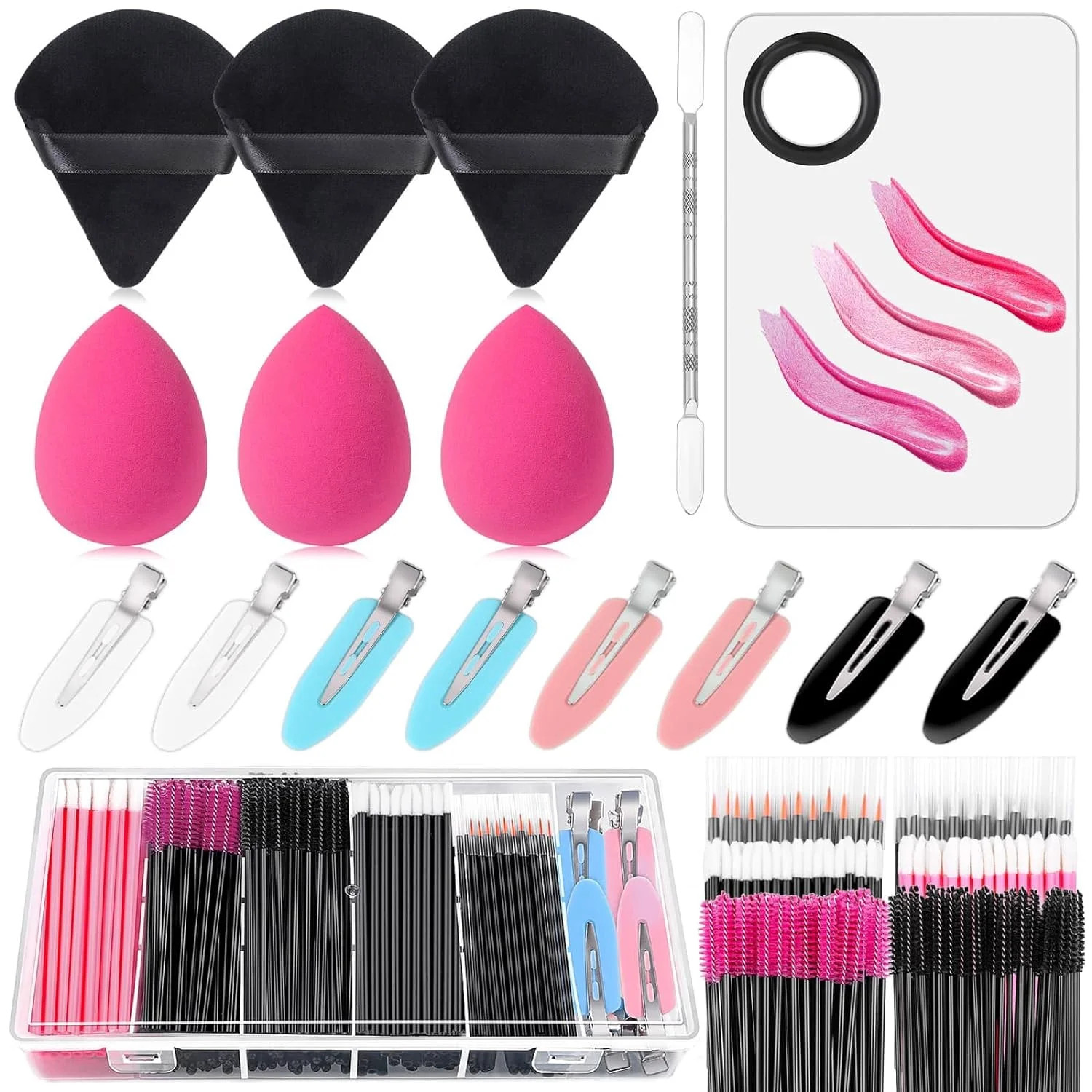 Disposable Makeup Applicators Kit with Mixing Palette Powder Puff Makeup Artist Tools Supplies Ma... | Walmart (US)