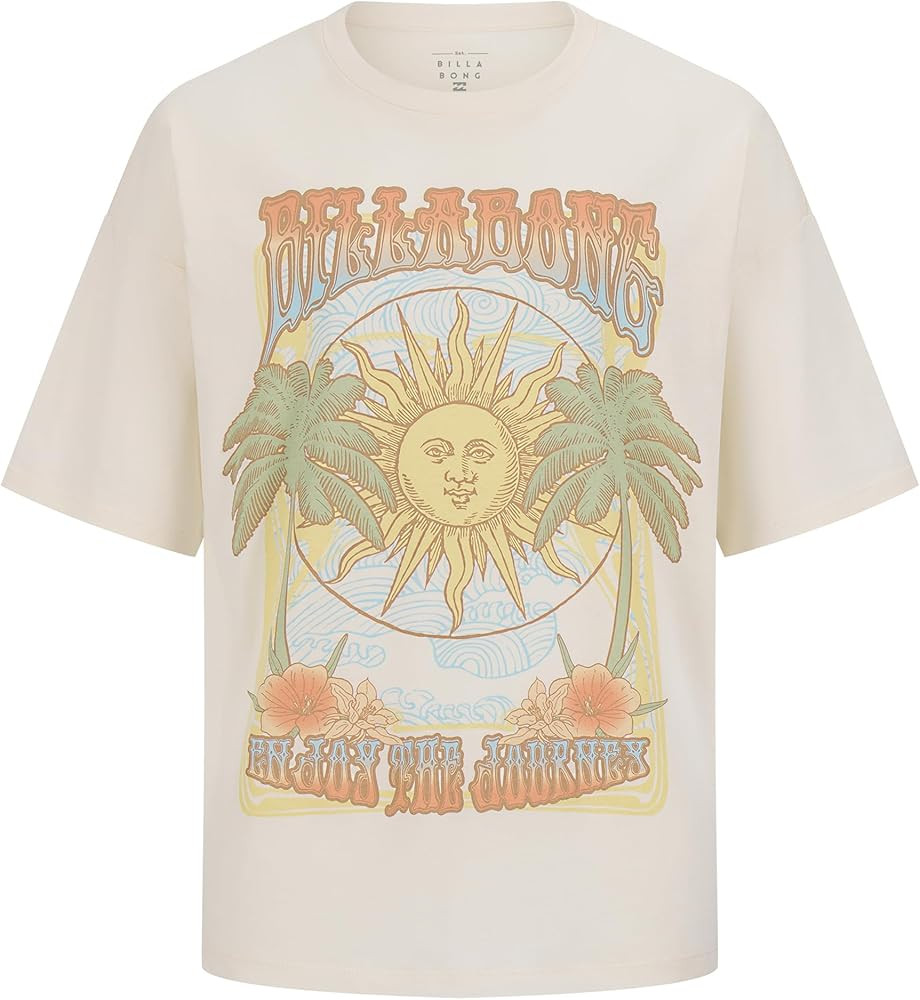 Billabong Girls' Premium Short Sleeve Oversized Fit Graphic T-Shirt | Amazon (US)