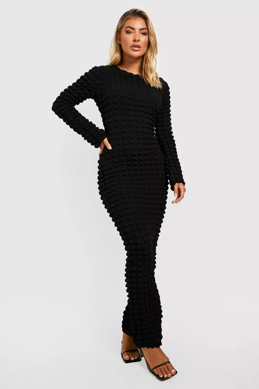 Bubble Textured Maxi Dress | Boohoo.com (UK & IE)